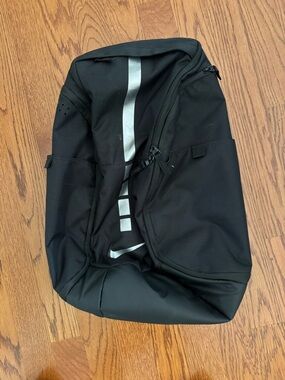 Nike Black Duffel Bag with Silver Reflective Accents